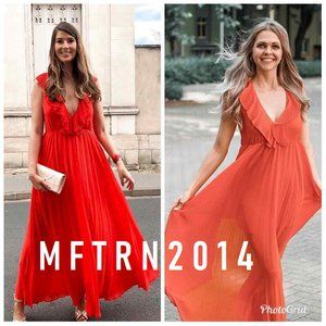 BLOGGERS' FAVE!!! ZARA Red V-Neck Maxi Dress